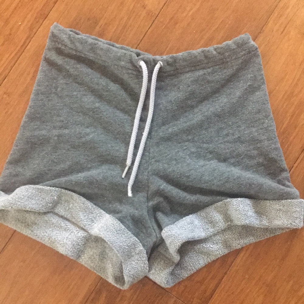 High waisted sweat shorts